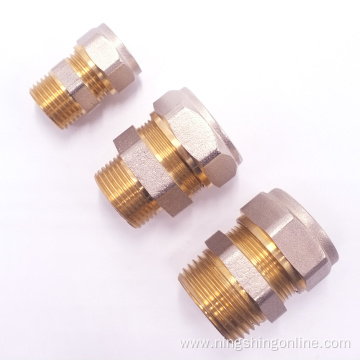 Brass compression hex fitting